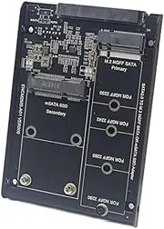 M.2 NGFF&MSATA to SATA3.0 6Gbps 2.5In Adapter Card SSD Case Enclosure with Socket Support M.2 SATA SSD MSATA SSD