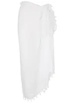 Melissa Odabash Pareo Rayon Sarong - White - One Size ONE SIZE