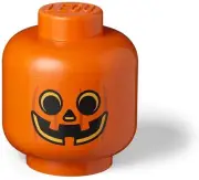LEGO Large 9 x 10 Inch Plastic Storage Head | Pumpkin