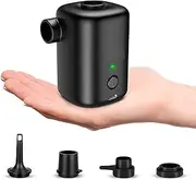 Paddling Pool Pump, AvviKro 300L/min Fast Electric Air Pumps for inflatables, Portable & Lightweight Battery Airbed Pump Rechargeable with 4 Nozzles for Swimming Ring, Beach Toys