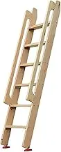Bunk Bed Ladder Indoor Loft Bed Wooden Inclined Ladder, Wide Step Ladder with Handrails, Dormitory Double Bed Ladder Floor-Standing