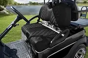 Golf Cart Seat Covers for Club Car Precedent,DS and Yamaha Golf Carts OEM Ordinary Front Seats,Breathable Washable Polyester Mesh Cloth. Renew Your Golf Cart. (Carbon Black)