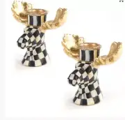 Mackenzie Childs Moose Candlesticks- Set of 2