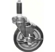 GSW USA KS4113 4" Rubber Caster w/ Brake for Work Tables