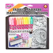 Tulip Fabric Markers with Roll Up Case - 20 markers