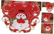 Christmas Holiday Table Runner 13X54 Table Runner 13X54"(33X137cm) Red Snowman