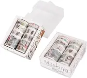 2 Boxes 10 Rolls Masking Tape Scrapbook Journaling Supplies Bulk Animals Journals Colored Paper Wide Tapes Aesthetic Sticky Decoration Scraps Tape Tape