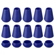 20Pcs Plastic Cord Lock Bell End Stopper Cord End Lock Rope Fastener, Dark Blue