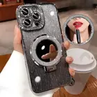 For iPhone 16 15 Pro Max 14 13 12 11 Luxury Glitter Mirror Diamond Case Cover