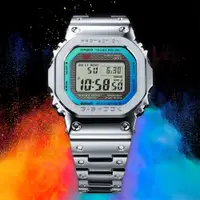 在飛比找PChome24h購物優惠-CASIO 卡西歐 G-SHOCK 全金屬 彩虹光譜 太陽能