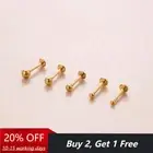 16G Stainless Steel Lip Stud Labret Piercing Earrings Tragus Helix Cartilage Bar