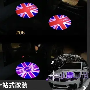 專車專用-寶馬Mini 車門迎賓燈 投射燈Logo Cooper R56 F55 R60 F54汽車Led投影燈 照地燈