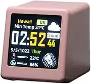 Smart WiFi Weather Station Digital Clock Temperature, Humidity Clock Desktop Hone Time Decoration Alarm Indoor 3D Calendar Stations wi-fi Setting Setting Outdoor Smart WiFi 3D bedrooms for wir