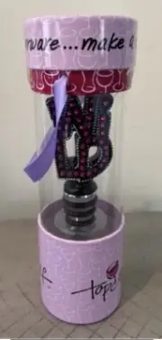 Pink Rhinestone WILD Wine Bottle Stopper Top Shelf