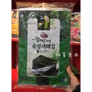 ✈安妞買東西✈ 韓國 海女海苔 海苔香酥 大張海苔 竹鹽/泡菜/烤肉/芥末 單包25g