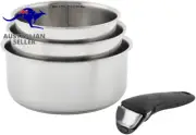 Ingenio Stainless Steel Cookware Set 4 Piece Induction Stackable