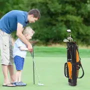 CostwayJunior Complete Golf Club Set with Lightweight Design for Kids-Yellow