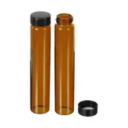 60mL Reagent Glass Storage Bottle 10Pcs Round Plastic Screw Cap Lab Home Brown