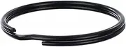 10 Pack - CleverDelights 2" Key Rings - Dark Black Color - Large Split Key Rings - 2 Inch