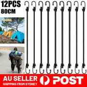 12 Pcs Bungee Cords with Hooks Heavy Duty Bungee Straps 80cm Bungee Straps Cords