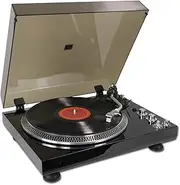 Record Player Vintage Turntable for Vinyl Records,Belt-Driven Turntable,Pre Ampufier,33 Or 45 RPM,RCA Line Lp Vinyl Players for Sound,Aluminium Platter,Black