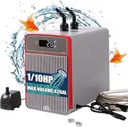 Ezcasch 150W Aquarium Chiller, 42 gal Water Chillers, Hydroponic Cooler Fish Tank Cooling System for Axolotl Coral Reef Shrimp, 160L, with Detachable Air Inlet and Outlet Mesh. Grey