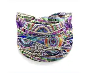 Headband Women'S Hair Band Africa Hair Bands Boho Headband Women'S Wide Headband Elastic Hair Accessories (Blue)