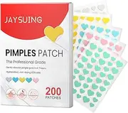 Heart Acne Patches Hydrocolloid Pimple Patch for Face Gentle Non-Irritating Spot Treatment with Tea Tree Oil and Witch Hazel 200pcs