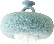 2-in-1 Sunflower Shower Sponge with Suction Cup Exfoliating Bath Sponge for Soft Skin Hypoallergenic & Eco-Friendly Body Scrubber for Spa-Like Luxury 【Light Cyan】