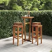 Bar Stools 4 pcs, Kitchen Square Height Stools for Dining Room, Kitchen, Party, Easy Assembly, 30.5 x 30.5 x 74 cm