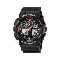 在飛比找PChome24h購物優惠-【CASIO 卡西歐】G-SHOCK 重型機械感錶款 黑X紅