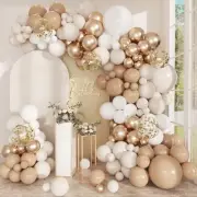 Neutral Balloon Arch Kit, 168 Pcs White Sand Balloon Garland, 18 12 10 Inch C...