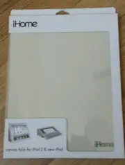 iHome Canvas Slim Fit Case with Stylus Loop - beige (IH-IP1104W) For Apple