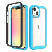 MCC Shockproof Bumper Case iPhone 14 Clear Back Cover Apple iPhone14 2022 [Sky Blue]