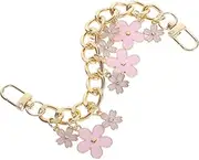 [COLLBATH] Flower Bag Chain Purse Extender Decorative Bag Strap Alloy Flower Purse Chain Extender Stylish Handbag Strap for Handbags