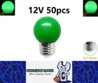 50 x Green 12v E27 1W LED Bubble Globe Frosted Green Lens sign party (50pcs)