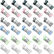 30 PCS Clothes Pegs, 2.17 Inch Metal Chip Clips, Bag Clips for Food, Spring Clamps, Towel Clips, Sewing Clips, Chip Clips Bag Clips Food Clips,Mini Clothes Pins for Photo, Curtain Clips(6 Colors