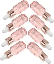 DEARMAMY 8Pcs Essential Oil Dropper Bottles Glass Containers for Perfume Aromatherapy Liquid Blends Convenient Empty Bottles for DIY Oil Mixing