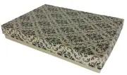 888 Display - Pack of 6 Boxes of 7 1/8" x 5 1/8" x 1 1/8" H Damask Print Cott...