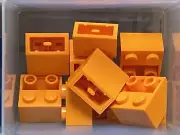 LEGO Parts - Orange Slope Inverted 45 2 x 2 - No 3660 - QTY 10