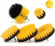 5 Pack Drill Brush Attachments Power Cleaning Kit Scrubber Brush for Carpet, Car