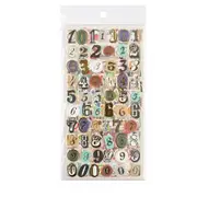 6sheets/lot English Alphabet Number Retro Sticker Album Diary Decoration DIY Decorative Stickers Handmade Stickers Scrapbooking