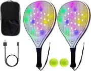Womens Tennis Racket,USB Charging EVA Tennis Racket - Carbon Fiber Paddle Sports Accessories Racquets for Junior Adult Kids Daily Training Travel