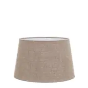 Medium Drum Lamp Shade (14x12x9.5 H) - Dark Natural Linen - Linen Lamp Shade - ELSZ141295NLEU