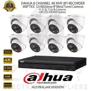 Dahua 8 CH 4K NVR Kit+6MP WH TIOC 3.0 Smart Dual Active Deterrence Camera+HDDs