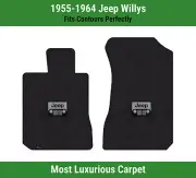 Lloyd Luxe Front Row Carpet Mats for 1955-1964 Jeep Willys w/Jeep Grill Logo (for: Jeep)