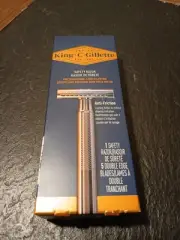 "KING C GILLETTE" SAFTY RAZOR - ANTI FRICTION-5 DOUBLE EDGE BLADES
