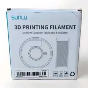 Sunlu 3D Printer Filament PLA 1.75mm Black Spool +/- .02mm High Fluidity 1 kg