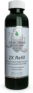 Silver Shield Deodorant - Sensitive Skin Formula - 2X Refill All Natural Colloidal Silver Deodorant 4 oz.
