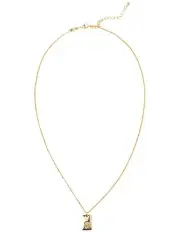 [Mocha] Elly Lou November Flower Necklace in Light Gold